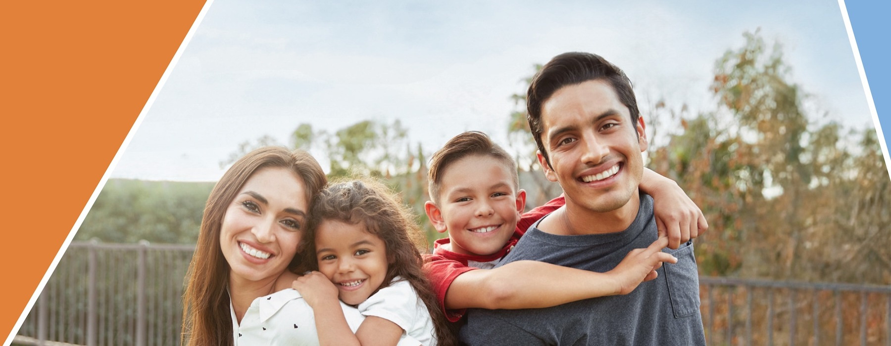 a family posing for a picture
