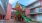 a colorful playground in front of a building